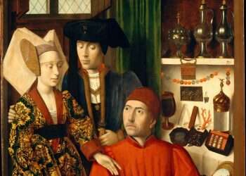 שליטי מנטובה התירו ליהודים להשתייך לגילדת הצורפים. "צורף בחנותו", פטרוס כריסטוס, 1449, מאוסף להמן, מוזיאון מטרופוליטן לאמנות בניו־יורק