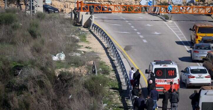זירת הפיגוע בבנימין
