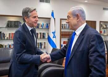 ראש הממשלה בנימין נתניהו ומזכיר המדינה האמריקני אנתוני בלינקן