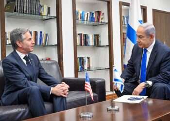 ראש הממשלה בנימין נתניהו ומזכיר המדינה האמריקני אנתוני בלינקן