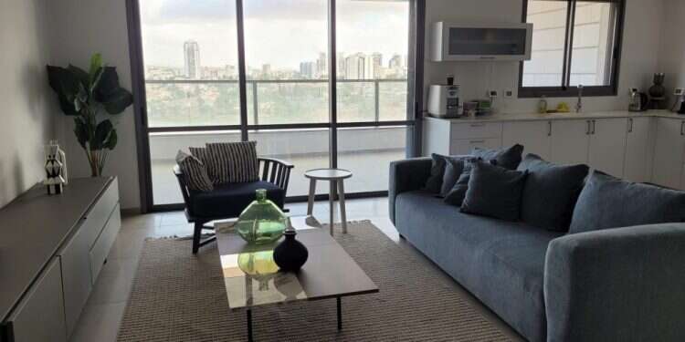 אחת מהדירות שאליהן ייכנסו חברי קיבוץ נירים. צילום: מנהלת תקומה חברי נירים עוברים לבאר שבע, חלק מחברי כפר עזה עברו למעונות אוניברסיטת רייכמן