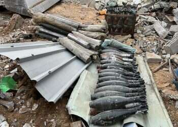 טילים ארוכי-טווח שנמצאו באל בורייג' שבעזה