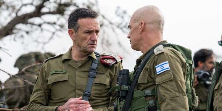 הרטמכ הרטמכ"ל רב אלוף הרצי הלוי (משמאל) ומפקד פיקוד הצפון אלוף אורי גורדין