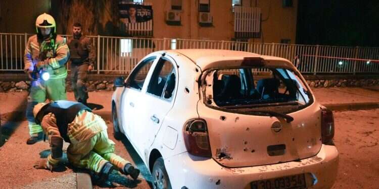 זירת נפילת רקטה בקריית־שמונה