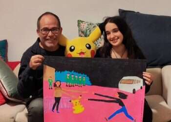 54 ימים של געגוע. גלי טרשצ'נסק'י עם אנגלמאיר. צילום: תמר אנגלמאיר