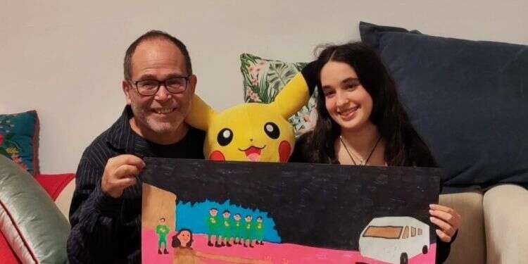 54 ימים של געגוע. גלי טרשצ'נסק'י עם אנגלמאיר. צילום: תמר אנגלמאיר