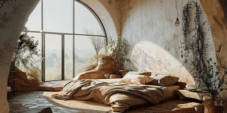 חדר שנה מעוצב בצבעי אדמה של טמבור. צילום: Market Blend חדר שנה מעוצב בצבעי אדמה של טמבור. צילום: Market Blend