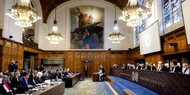 בית הדין הבינלאומי לצדק בהאג. צילום: EPA ארגון משפטנים בינלאומי לביה"ד בהאג: לישראל "תביעות חזקות" על יו"ש