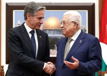 מזכיר המדינה האמריקני אנתוני בלינקן וראש הרשות הפלסטינית אבו-מאזן נפגשים ברמאללה, בשבוע שעבר