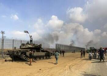 פריצת הגבול בין עזה לישראל ב־ 7.10. צילום: איי.פי