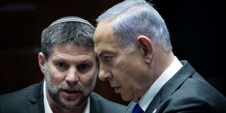 עולם כמנהגו נוהג. נתניהו וסמוטריץ'. צילום: יונתן זינדל, פלאש 90