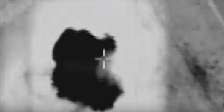 תיעוד תקיפת משגר טילים. צילום: דובר צה תיעוד תקיפת משגר הטילים