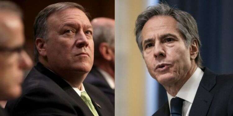 פומפאו נגד בלינקן. צילום: EPA פומפאו נגד בלינקן