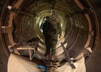 מנהרה בחאן יונס, ארכיון. צילום: דובר צה לוחמי צוות הקרב בתוך חאן יונס