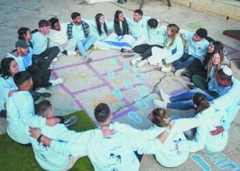 מעגל שיח במהלך פעילות של חניכי מכינת אור־אחריי. צילום: באדיבות מכינת אור־אחריי