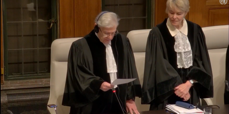 אהרן ברק בהאג. צילום: אתר האו אהרן ברק בהאג. צילום: אתר האו"ם