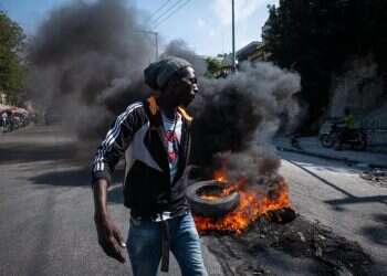 מפגינים נגד הממשלה בהאיטי