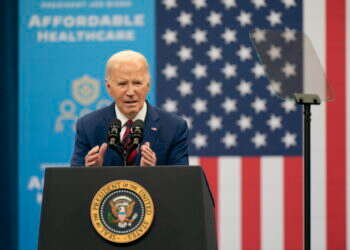 האלקטורט שלו מתנגד למבצע. ביידן, השבוע. צילום: אי.פי.איי