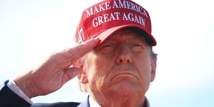 נשיא ארה נשיא ארה"ב לשעבר דונלד טראמפ בכנס בחירות באוהיו