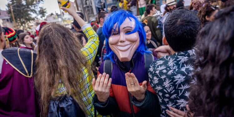 חג פורים בירושלים. צילום: אריק מרמור - פלאש 90