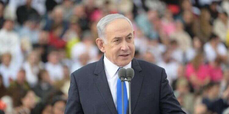 נתניהו בטקס סיום קורס קצינים, מרץ 2024. צילום: עמוס בן גרשום, לע נתניהו בטקס סיום קורס קצינים, מרץ 2024. צילום: עמוס בן גרשום, לע"מ