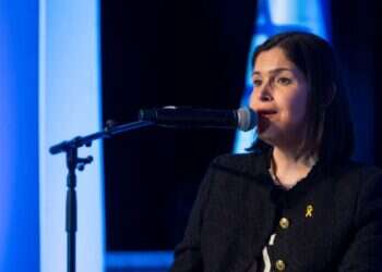 קארין אלהרר בוועידת מקור ראשון לחברה וביטחון בשדרות. צילום: לירון מולדובן ח"כ קארין אלהרר בוועידת מקור ראשון: "אין דיבור על שופטים בבית המשפט העליון"