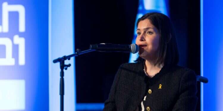 קארין אלהרר בוועידת מקור ראשון לחברה וביטחון בשדרות. צילום: לירון מולדובן ח"כ קארין אלהרר בוועידת מקור ראשון: "אין דיבור על שופטים בבית המשפט העליון"