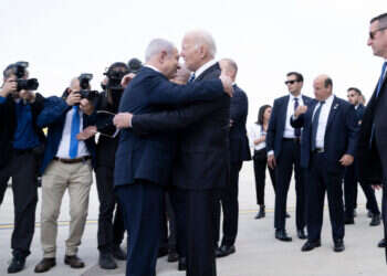 ביידן בביקור הזדהות בישראל לאחר פרוץ המלחמה, אוקטובר 2023. צילום: איי.אף.פי