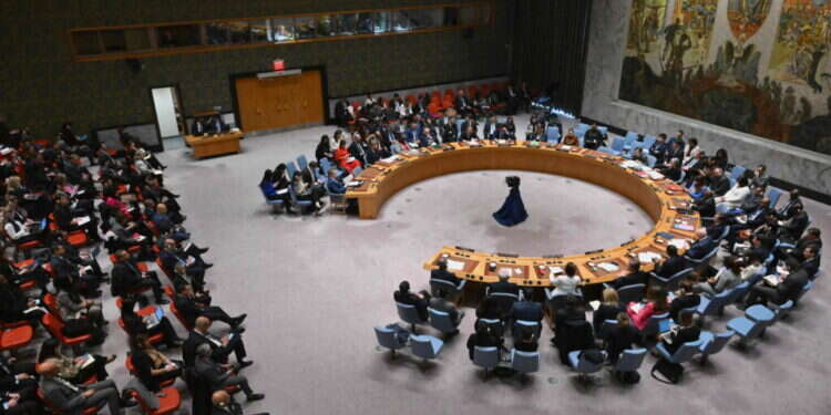 דיון במועצת הביטחון של האו "תיק ישראל" מטופל בוושינגטון. הדיון במועצת הביטחון של האו"ם. צילום: איי. אף. פיי