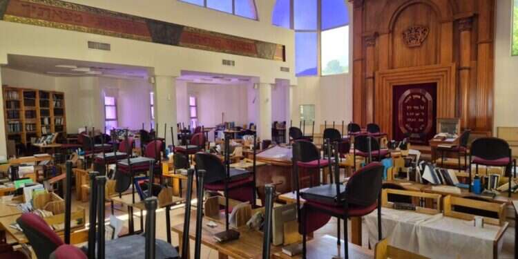 היכל ישיבת קריית־שמונה, בשבוע שעבר. צילום: באדיבות ישיבת ההסדר קריית־שמונה היכל ישיבת קריית־שמונה, בשבוע שעבר. צילום: באדיבות ישיבת ההסדר קריית־שמונה