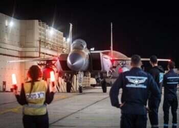 מטוסי חיל האוויר בשובם מיירוט הכתב"מים וטילי השיוט ששוגרו לישראל מאיראן