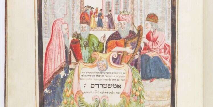 מעמדן הגבוה של נשים באשכנז הביא לחיובן בהסבה בליל הסדר. מתוך הגדת אמסטרדם, 1738. מאוספי אוניברסיטת אמסטרדם, באדיבות הספרייה הלאומית בניגוד לתלמוד: המקור למנהגים הייחודיים של יהדות אשכנז