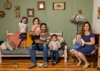 משפחת בן אבו,מצפה דני. צילום: נעמה שטרן