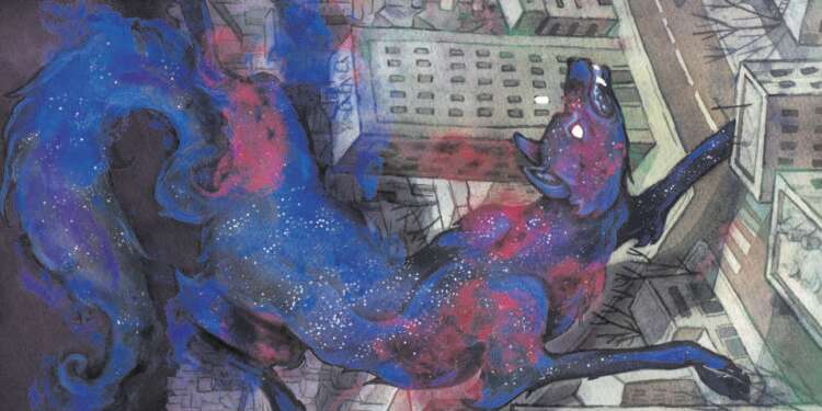 בתחושת האסקפיזם שמספקת הפנטזיה האורבנית הקלילה פוגמת חוויית ההשתקפות של המצב האקטואלי. נעה פלד,  בתחושת האסקפיזם שמספקת הפנטזיה האורבנית הקלילה פוגמת חוויית ההשתקפות של המצב האקטואלי. נעה פלד, "כי יגש הלילה אל חלונך", 2020