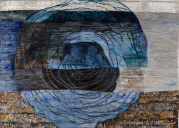 רינה בובראוגלו, "אולפת ואני בוואדי שיח", טכניקה מעורבת על נייר, 2022 . צילום: יגאל פרדו