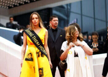 "הסתכלתי על התמונות שלהם, וזה מה שנתן לי את הכוח, את האש". על השטיח האדום בקאן. צילום: רויטרס