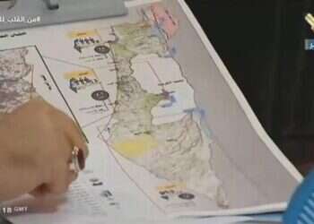 מפת המטרות שהציג נסראללה