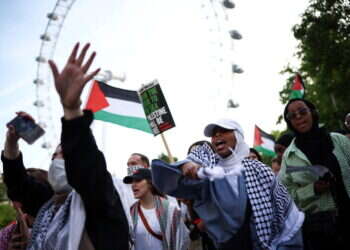 הפגנה נגד ישראל בלונדון