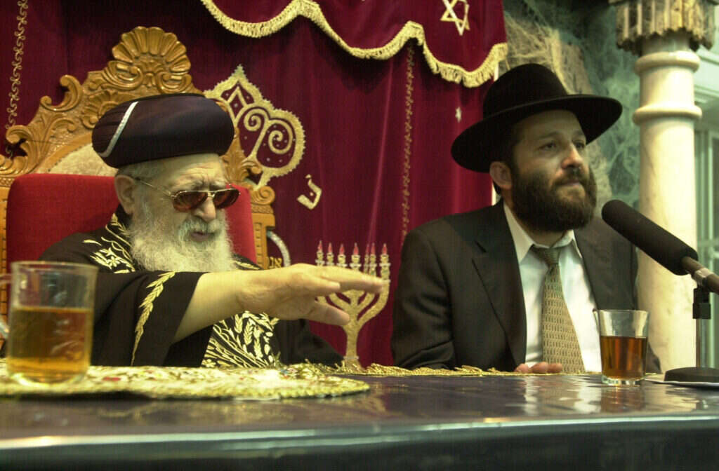הרב עובדיה יוסף ואריה דרעי, 2000. צילום: פלאש 90