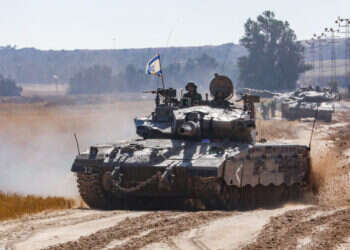 טנק ישראלי סמוך לגבול עם רצועת עזה