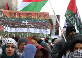 הפגנות של השמאל הפרוגרסיבי בקנדה. צילום: NurPhoto via Getty Images