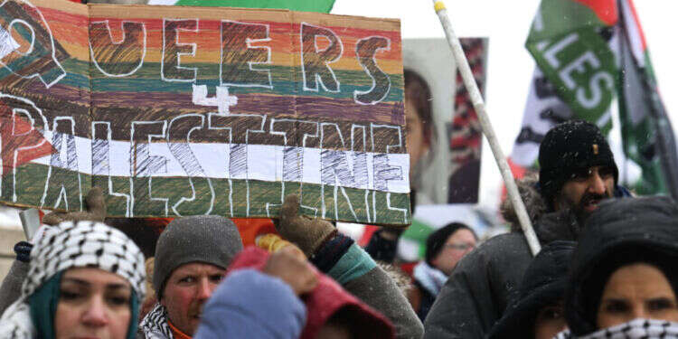 הפגנות של השמאל הפרוגרסיבי בקנדה. צילום: NurPhoto via Getty Images הפגנות של השמאל הפרוגרסיבי בקנדה. צילום: NurPhoto via Getty Images