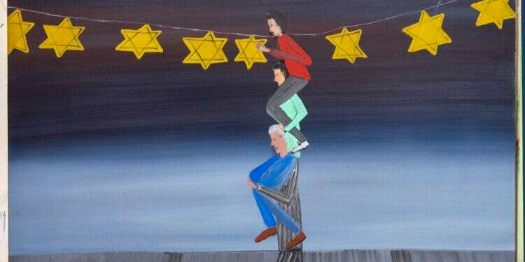 שי אזולאי, "דור שלישי", שמן על בד, 2023