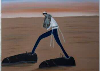 שי אזולאי, "שמחת תורה", שמן על בד, 2023