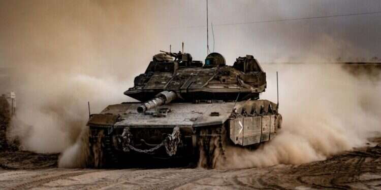 טנק של צה"ל ברפיח. צילום: דובר צה"ל