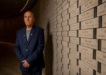 אלי בן שם, יו אלי בן שם, יו"ר יד לבנים בהיכל הזיכרון הממלכתי בהר הרצל, בשבוע שעבר. צילום: נעמה שטרן