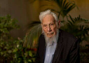 פרופ' ישראל אומן באוניברסיטה העברית בירושלים, השבוע. צילום: נעמה שטרן