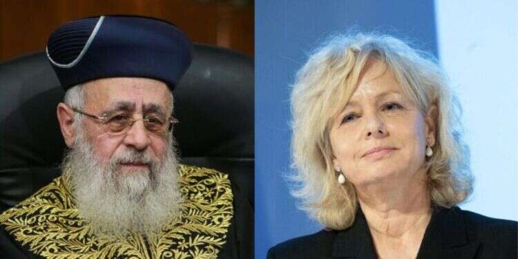 הרב הראשי לישראל הרב יצחק יוסף והיועצת המשפטית לממשלה גלי בהרב מיארה. צילומים: אורן בן חקון ויונתן זינדל, פלאש 90 היועמ"שית לבג"ץ: אין מקום לבטל את הענקת פרס ישראל לרב הראשי