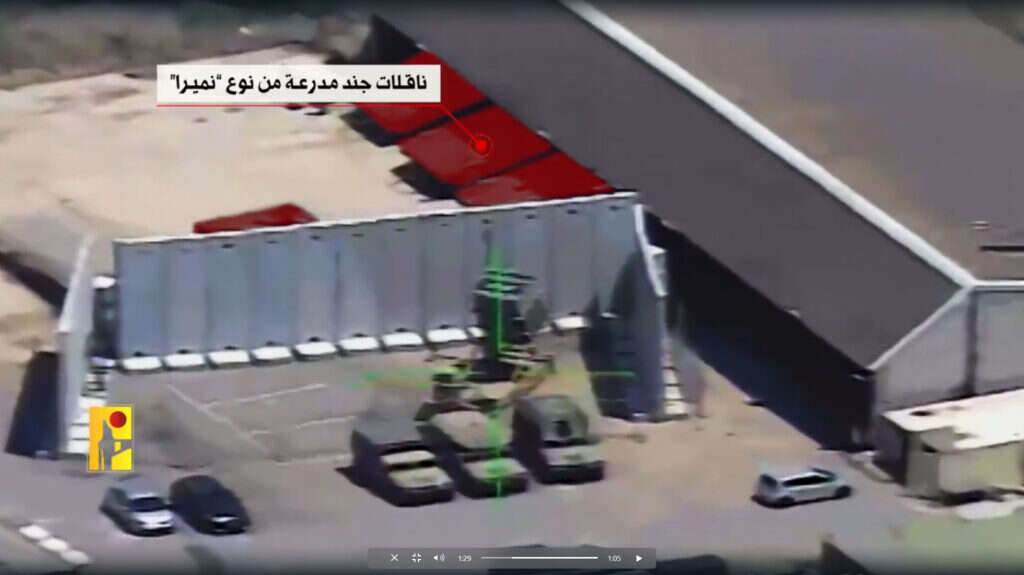 סרטון של חיזבאללה המתעד את הפגיעה השבוע, לטענתם, בסוללת כיפת ברזל