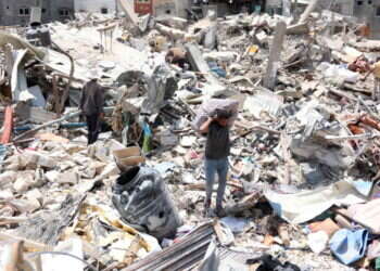 הריסות מבנה שהותקף בג'באליה, השבוע